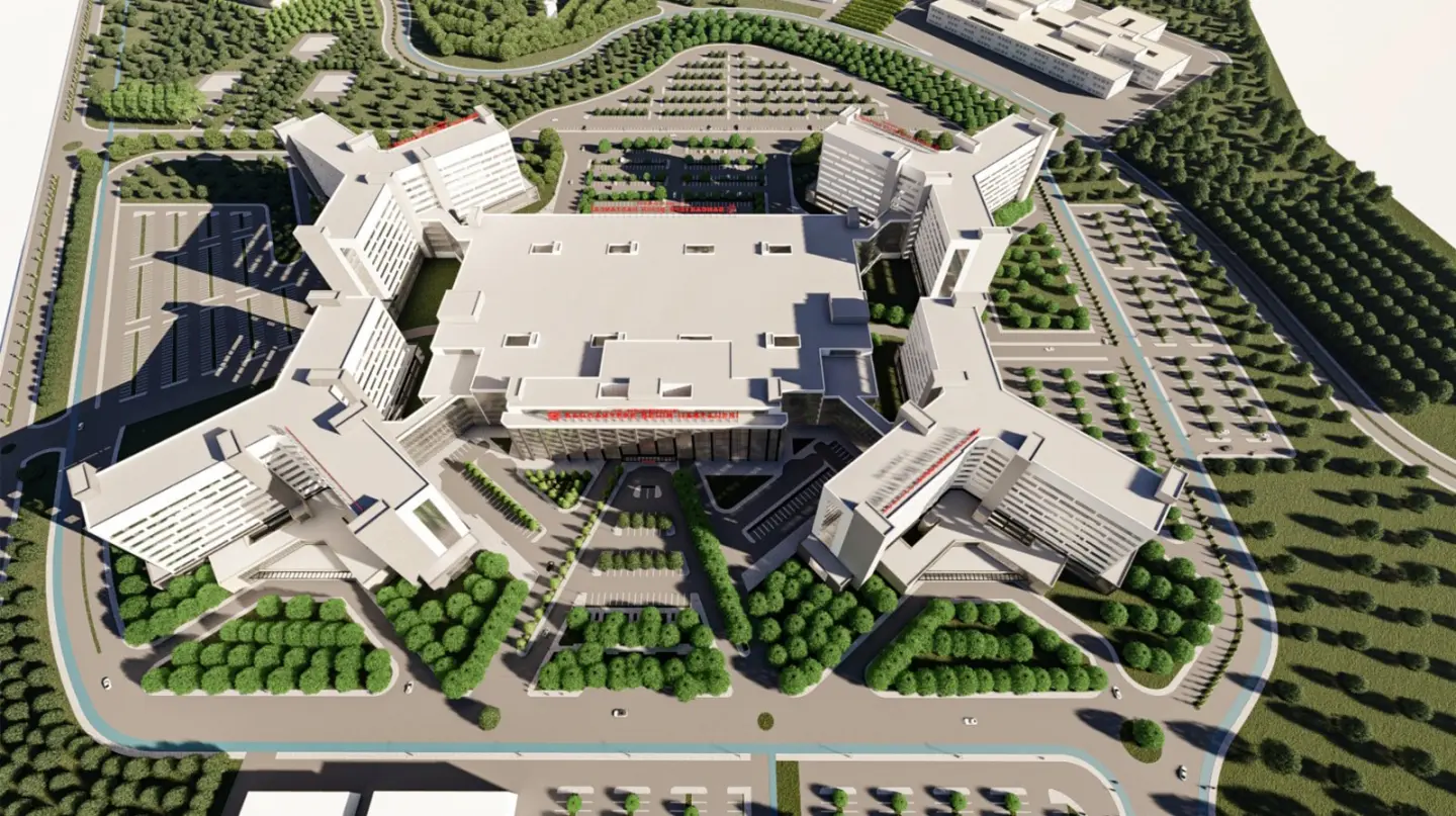 Şehir hastanesi yerleşkesi havadan görünüm